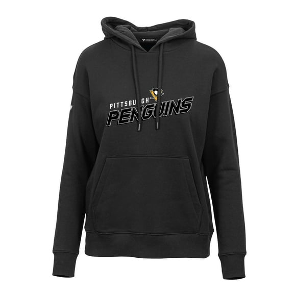 Women's Levelwear Black Pittsburgh Penguins Adorn Premier 2.0 Fleece Pullover Hoodie