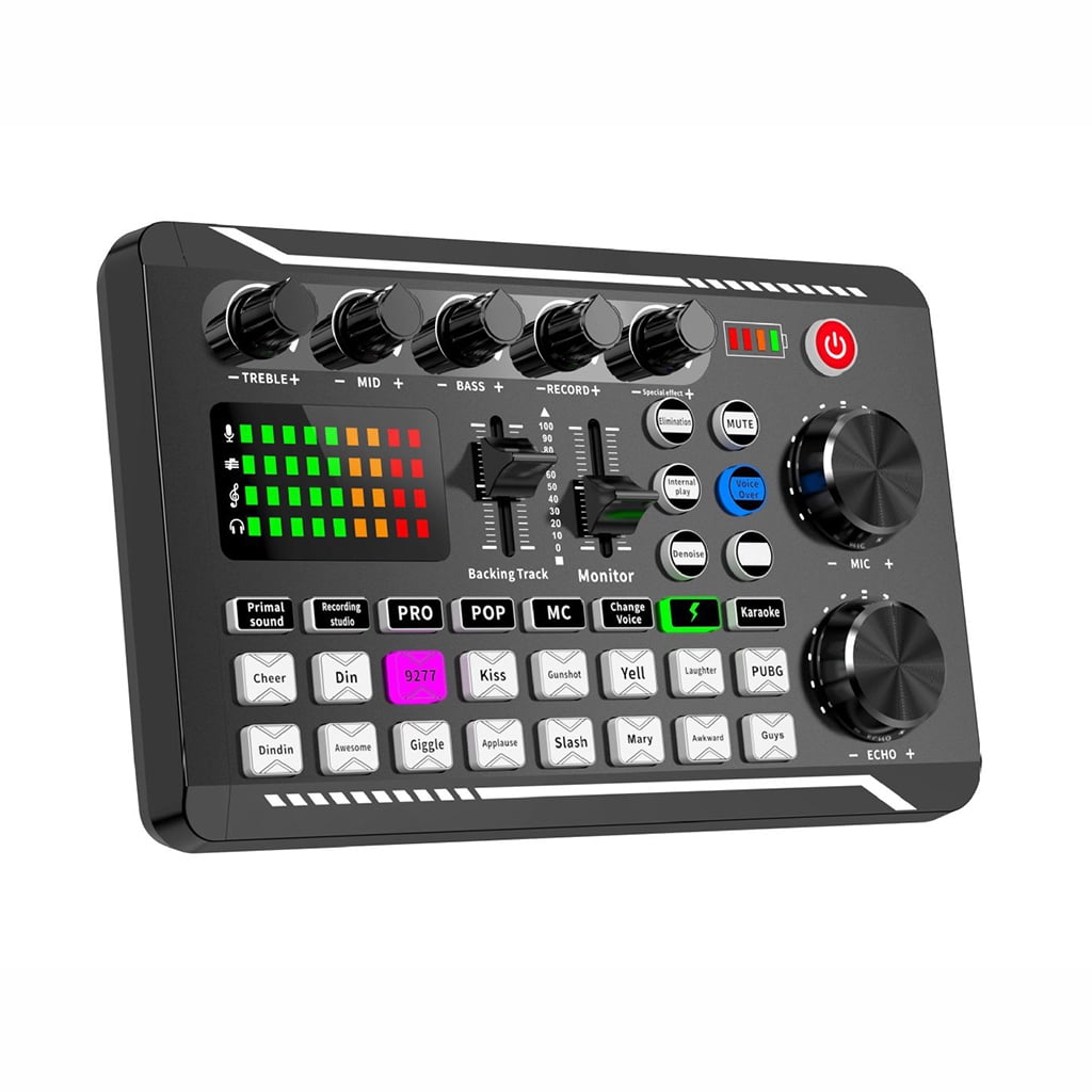 TONKBEEY Audio Interface F998 Usb Sound Card For Phone PC Audio 3.5mm Microphone Webcast Live Sound Card