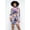 Lavender, variant on Tie Dye Open Shoulder Long Sleeve Top And Matching Skirt W Ruching Details M