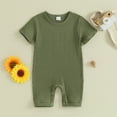 thumbnail image 2 of Bagilaanoe Newborn Baby Boy One-pieces Short Sleeve Jumpsuit 3M 6M 9M 12M Infant Romper Casual Clothing, 2 of 8