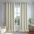 thumbnail image 4 of Cortinas Beauoop con estampado floral verde, 100% opacas, 214 x 213 cm, 2 paneles, 4 of 9