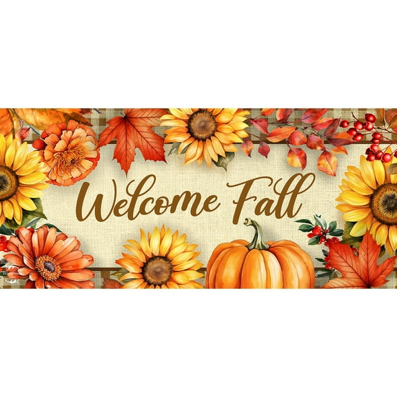 Briarwood Lane Welcome Fall Flowers Mini Mat