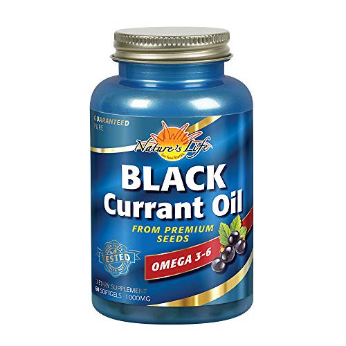 Nature's Life Black Currant Seed Oil 1000 mg with Omega3 ALA, Omega