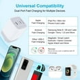 thumbnail image 5 of Compatible for iPhone Charger,Fast Charging Block with 2pack Charging Cables 6ft Cords,20W PD Power Delivery Dual USB C Charger Blocks Compatible for iPhone Charger Plug, 5 of 9