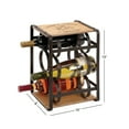 thumbnail image 4 of DecMode 13" x 10" Black Metal Farmhouse Wine Holder, 4 of 10