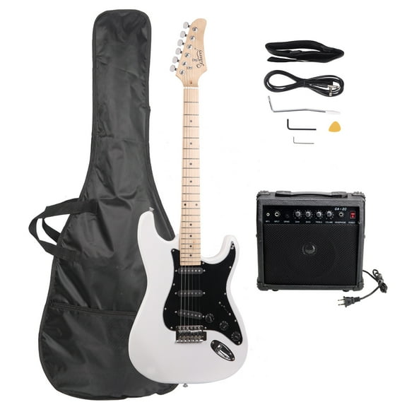 Guitar Kit with Black Pickguard White