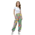 thumbnail image 4 of Riecok Jogger Sweatpants for Girls Waisted Drawstring with Pockets Printing Casual Trackpants Gray 13 Years, 4 of 7