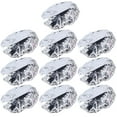 thumbnail image 1 of 10 piezas de papel de aluminio, gorras para el cabello, gorro de aislamiento térmico, peinados para el cabello, gorras elásticas para colorear para el salón del hogar (plateado), 1 of 6