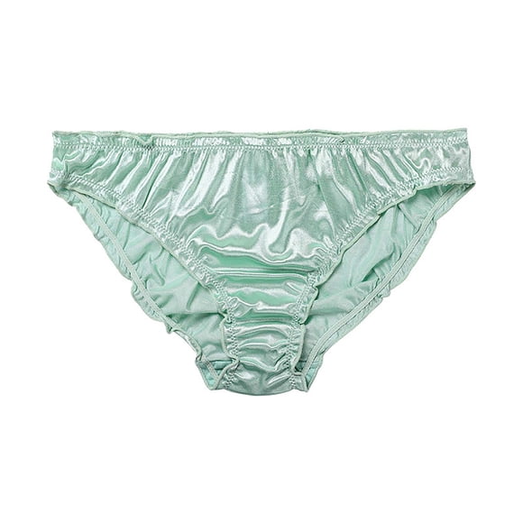 Aboser Sexy Silk Satin Thongs for Women Low Waist Wavy Briefs Stretch No Show Hipster Panties Soft Breathable Brazilian Bikini Thong Underwear