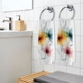 thumbnail image 5 of Watercolor Flower-a3 Hand Towels for Bathroom Cotton Face Towel Decorative 15.5x29.5 inch, 5 of 7