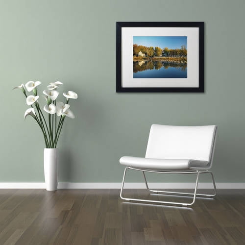 Trademark Fine Art "Wellfleet Mirror" Canvas Art by Michael Blanchette Photography White Matte, Black Frame
