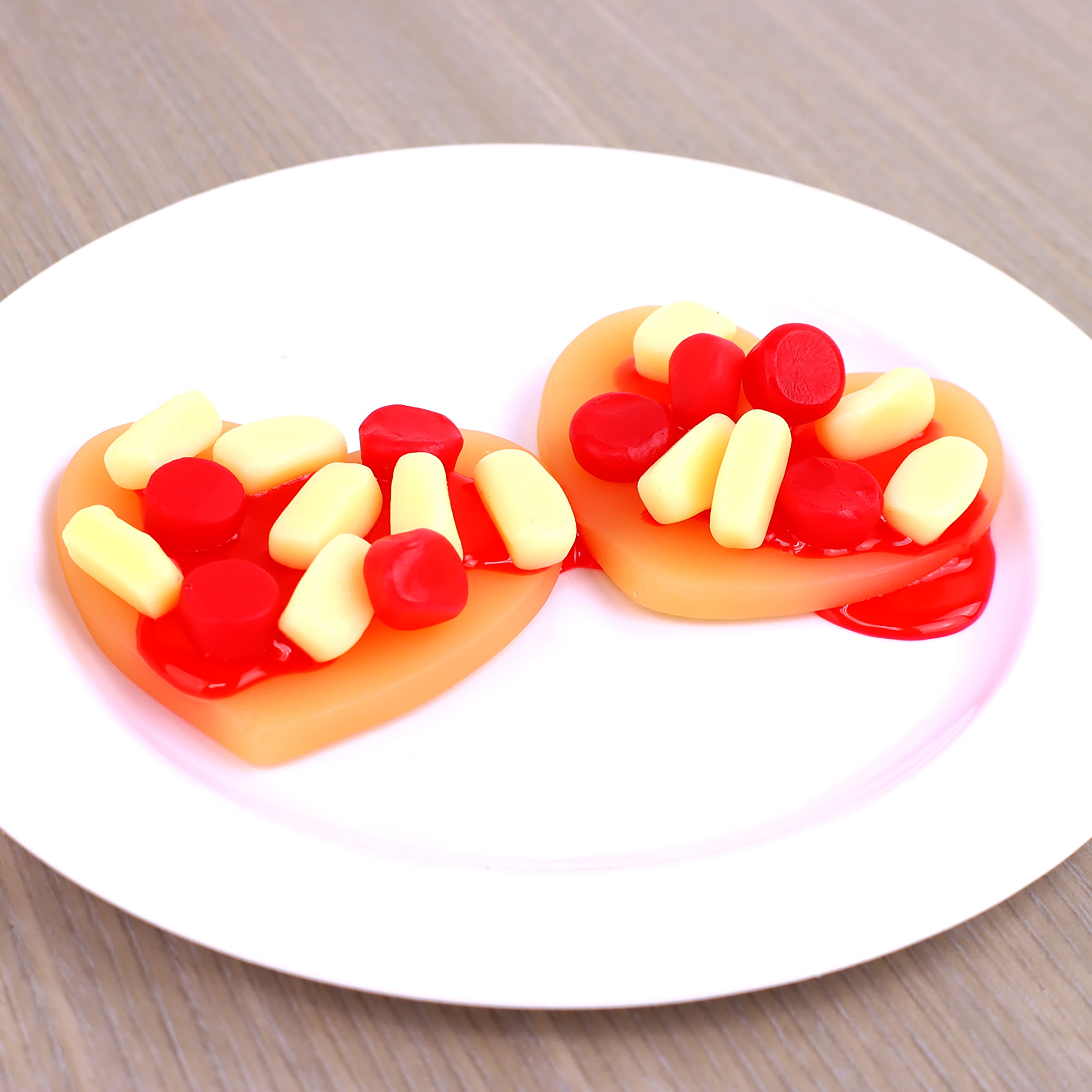 (3 pack) Frankford Lunchables Gummy Candy Pepperoni Pizza Kit Heart Shaped Box Valentine's Day Gift, 4.4 oz