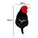 thumbnail image 4 of Reloj de pared de acrílico, columpio para perros, relojes de péndulo silenciosos para sala de estar, dormitorio, C, 4 of 8