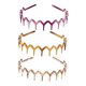 thumbnail image 4 of 3 diademas para fotos, accesorios profesionales para regalar, diadema de viaje con dientes de tiburón en zigzag. No negro, 4 of 8