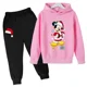 thumbnail image 3 of Conjuntos navideños para niños de Disney Mickey Mouse, ropa para niños, sudaderas con capucha y pantalones, conjunto de 2 piezas, chándales de dibujos animados para niños, ropa para niños pequeños, tr, 3 of 5