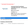 thumbnail image 2 of Instrument Panel Circuit Board - Compatible with 1970 - 1972 Chevy Monte Carlo 1971, 2 of 2