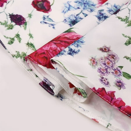 

kpoplk Dresses For Baby Girls Toddler Kids Girls Floral Flowers Prints Short Sleeves Beach Straps Short Sleeve Toddler Dress(Green)