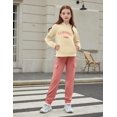 thumbnail image 5 of Arshiner 2 Pieces Girls Casual Outfits Athletic Hoodie Sweatsuits Pant Set with Pockets, 5 of 6