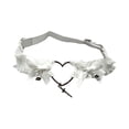 thumbnail image 2 of Liga con forma de corazón, cómoda y moderna, accesorio de disfraz, liga elástica para el muslo para fiestas. Blanco, 2 of 8