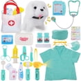thumbnail image 1 of Kit de médico de juguete TEUVO para niñas con perro de peluche y disfraz, 1 of 9