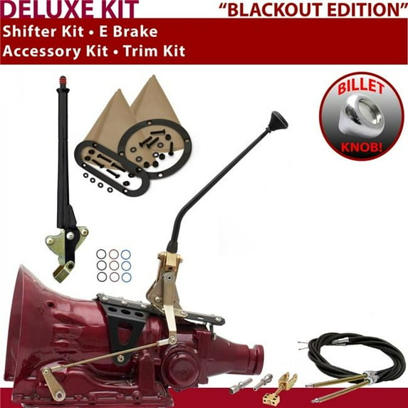 American Shifter 4L60 Shifter Kit Black 12 in. E Brake Cable Trim Kit for F0CEB