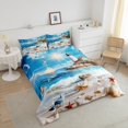 thumbnail image 3 of Erosebridal Coastal Beach Bedding King Comforter Set, Seashell Starfish Down Comforter, Ocean Bird Decor, Breathable, 3 of 8