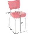 thumbnail image 5 of Diner Chair - Vinyl Seat, Chrome Frame - Fully Assembled Bistro Kitchen Chair, 5 of 6