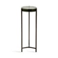 thumbnail image 5 of Kate and Laurel Aguilar Modern Drink Table, 9 x 9 x 23, Sage Green Glass and Bronze, Unique Round Glass Mini Table for Use as Bathroom Accent Table or Pedestal Martini Table, 5 of 9
