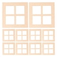 thumbnail image 1 of 30 Uds. Ventanas de madera en miniatura para casa de muñecas, Mini marco de ventana, modelo de madera, ventanas de 4 paneles para accesorios de muebles para casa de muñecas, 1 of 5