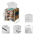 thumbnail image 5 of Yuyamidu Reindeer Square Tissue Box Cover for Bathroom PU Leather Tissue Box Holder with Bottom Belt Anti-Stains Napkin Holder for Napkin Facial Paper Christmas Decoration Gift for Holiday, 5 of 8