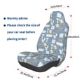 thumbnail image 3 of Wukai Blue Bathroom Full Set Car Seat Covers with Soft Padding Universal Auto Front Seats Protector and Cushion Mat, 3 of 5