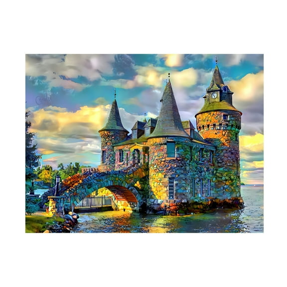 Canvas Wall Art - Pedro Gavidia 'United States New York Alexandria Bay Boldt Castle' Wall Art for Living Room, Bedroom, or Office Décor by Trademark Fine Art - 19 x 14 Inches