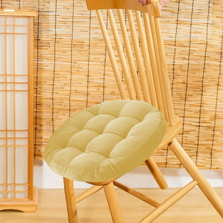 

Bedding Jioakfa Ch on Solid Color Seat Cushion Thickened Soft Corduroy Cotton Filled Ch on Suitable For Kitchen Dining Chair Patio Cushion Yellow