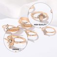 thumbnail image 3 of Boho Knuckle Rings Set Gold Joint Knuckle Rings Crystal Midi Size Stackable Finger Rings Hand Accessories for Women and Girls 17PCS, 3 of 5