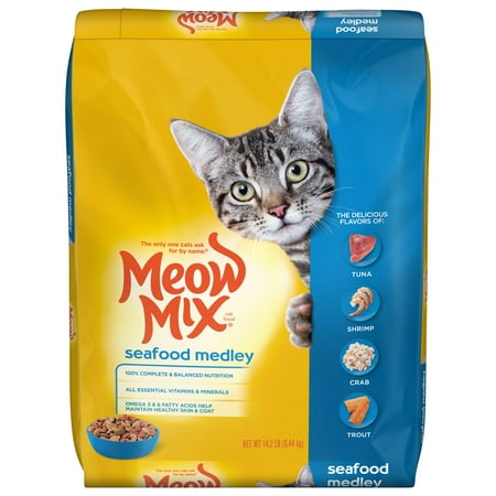 UPC: 0829274502290 | Meow Mix Seafood Medley Dry Cat Food  14.2 Pounds