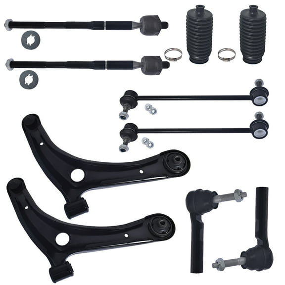 LABLT 10-Pack Front Lower Control Arm with Ball Joint Sway Bar Tie Rod Ends Suspension Kit Replacement for Dodge Caliber 2007-2012/Jeep Compass Patriot 2007-2017