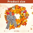 thumbnail image 2 of Fall Wreath Autumn Thanksgiving Decoration Artificial Floral Wreaths with Daisy Acorns Pumpkins Farmhouse Harvest Wreath for Home Front Door 18" Design2, 2 of 7