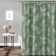 thumbnail image 2 of Orinice Plant Sage Green Shower Curtain Plant Palm Leaf Bathroom Trim With 12 Hooks - Tropical Floral Green Curtain - Modern Home Bedroom Decor &amp; Holiday Gifts Teen Adult 69x72, 2 of 7