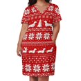 thumbnail image 2 of Dachshunds-Vestido largo con bolsillo para mujer traje holgado con patrón de suéter navideño vestido de verano para uso diario, 2 of 6