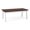 Cocoa Walnut-Silver, variant on Newport Reception Waiting 20x40" Wood Coffee Table / Silver Steel / Walnut