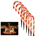 thumbnail image 2 of 6 Pack Large Candy Cane Lights, Durable Plastic Lawn Stakes for Holiday Yard Decor, Bright Red & White Indoor Outdoor Christmas Decoration, 2 of 8