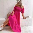 thumbnail image 4 of Nouvelles Robes de Plage Mode Col slim pour les Vacances d'Été, 4 of 4
