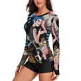 thumbnail image 2 of Gorillaz Women's Sunscreen Shirt Long Sleeve Workout Tops Crewneck Soft Comfy Tees Casual T-Shirt L, 2 of 7