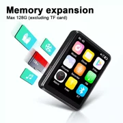 MP3 Player Bluetooth 5.3, 32GB Mp3 Music Player with 2.4 Touch Screen, Portable Digital Audio Player with HD Speaker FM Radio, Sports Music Player Recording Support up 128GB Black