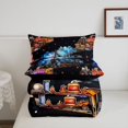 thumbnail image 5 of Manfei Vintage Train Twin Comforter Sets,Colorful Railway Bedding Set,Black Reversible,2 Pieces,1 Comforter and 1 Pillowcase, 5 of 7