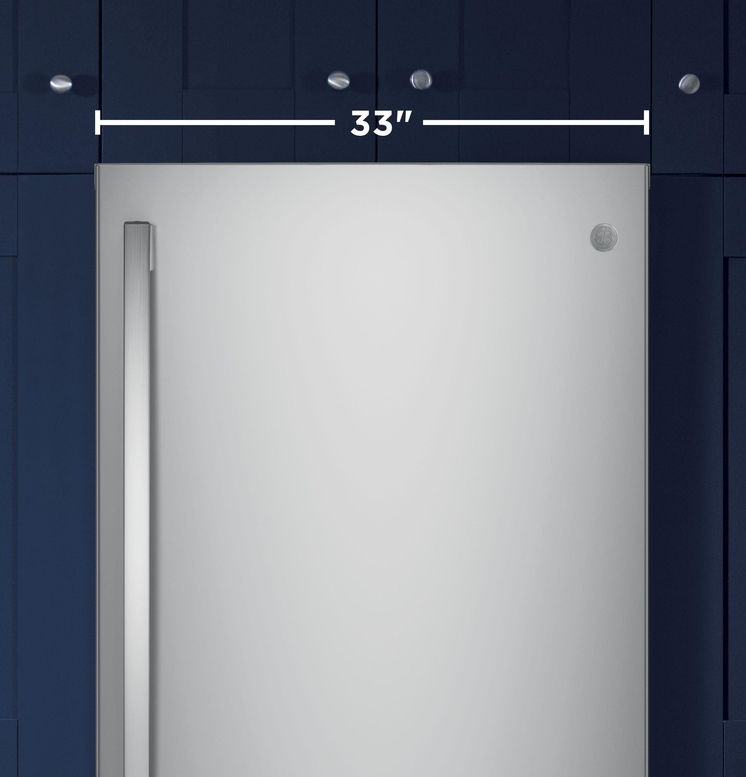 GE® Energy Star® 24.8 cu. ft bottom-freezer refrigerator model GDE25EYKFS Fingerprint Resistant