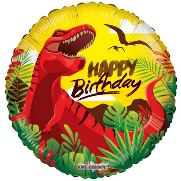 18" HAPPY BIRTHDAY DINOSAUR Balloon  Party Supplies Decorations Foil Mylar Balloon