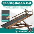 thumbnail image 3 of Lilypelle Foldable Pet Ramp,Adjustable Wood Dog Ramp with 5 Adjustable Heights of 17.7"-31.4" ，62.9"L X17.7"W,Brown, 3 of 9