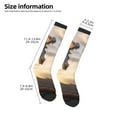 thumbnail image 2 of Disketp Friendship Dragon Print Unisex Contrast Color Stockings Lightweight Breathable Ventilation Ankle Contrast Color Stockings, Contrast Color Stockings for Daily, 2 of 6
