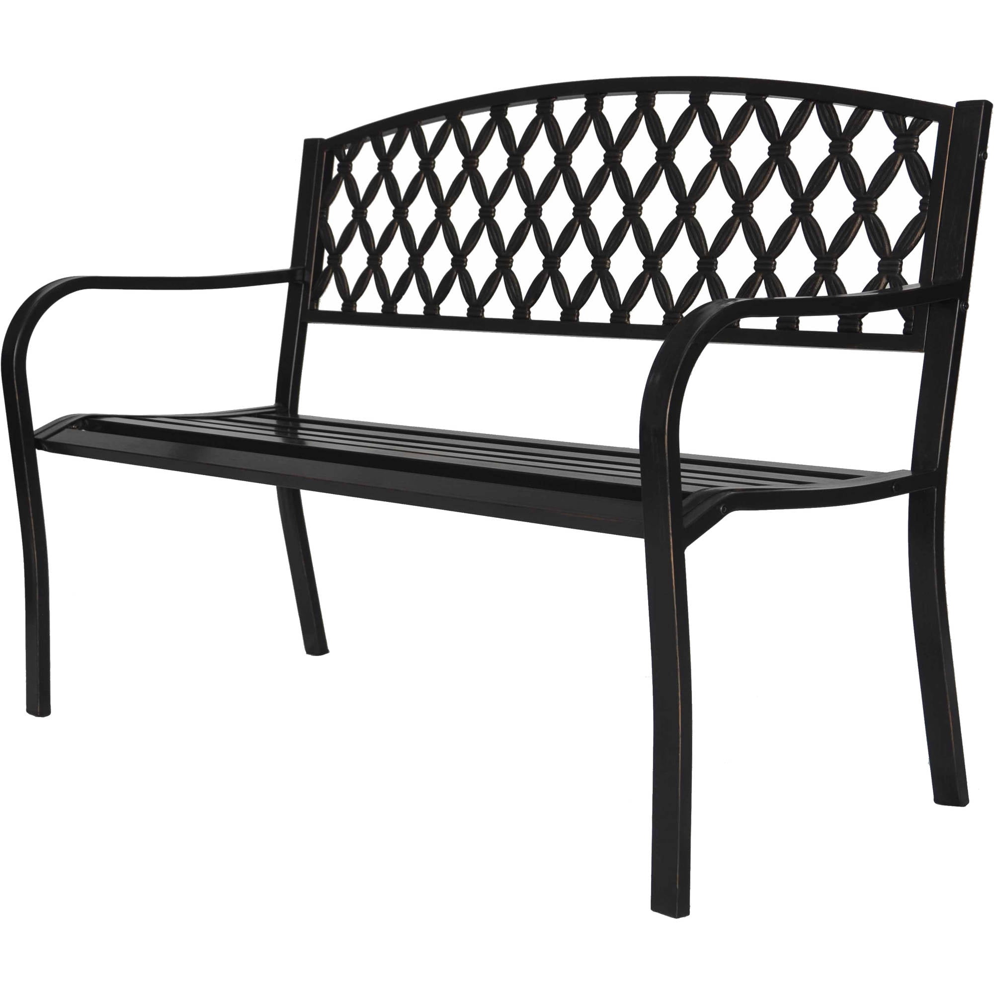 Outdoor Park Bench 4 Ft Metal Walmartcom Walmartcom